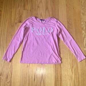 Ralph Lauren pink long sleeve, size kids L (12-14)